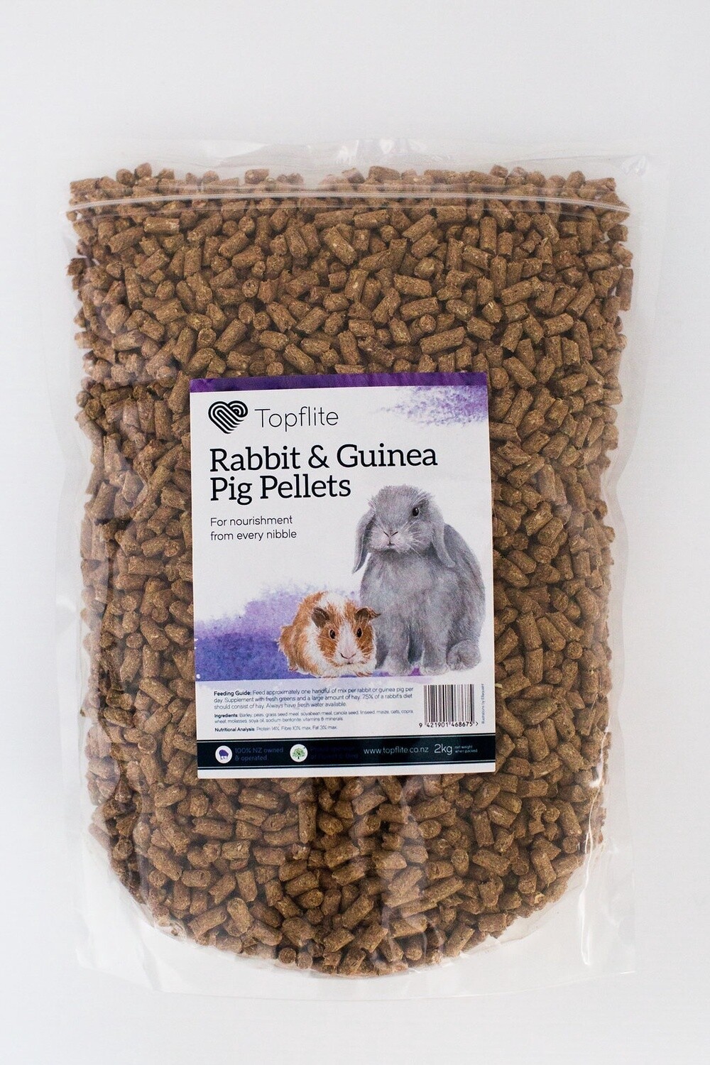 Topflite Rabbit &amp; Guinea Pig Pellets, Bag Size: 2kg