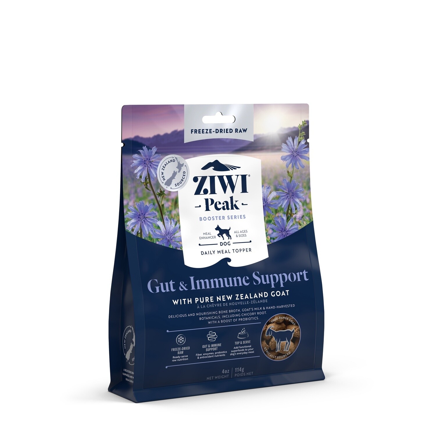 Ziwi Peak Dog Freeze-dried Booster Gut &amp; Immunity, Bag Size: 114g