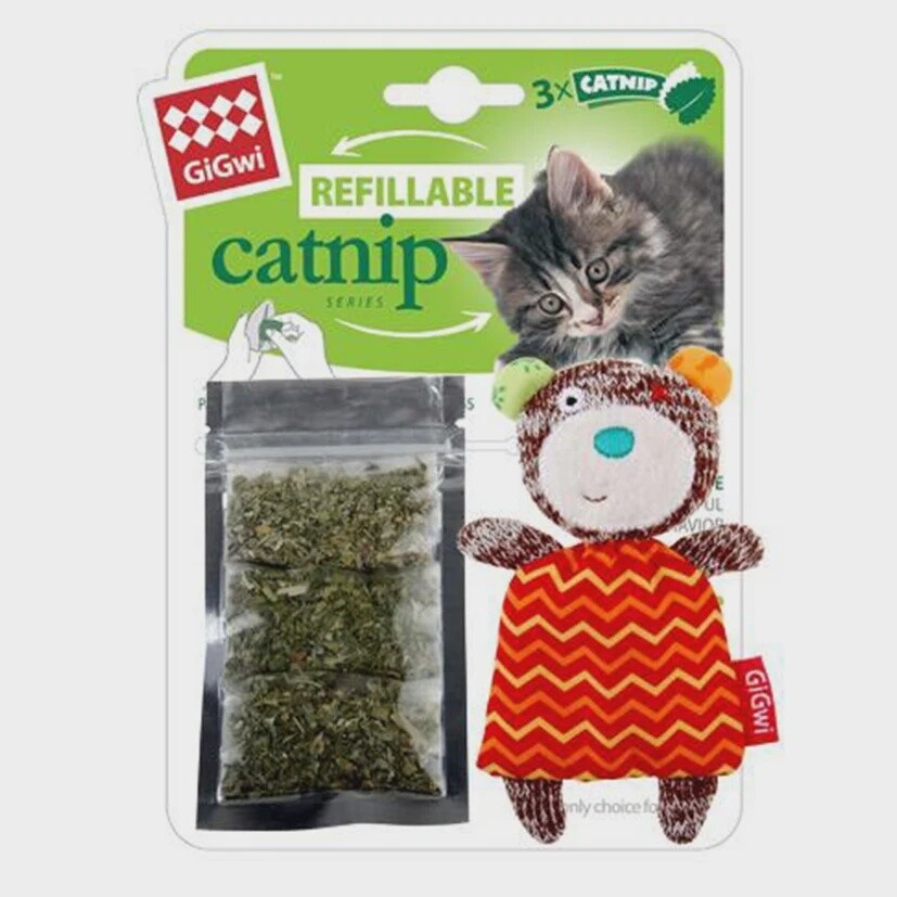 GiGwi Refillable Catnip Bear