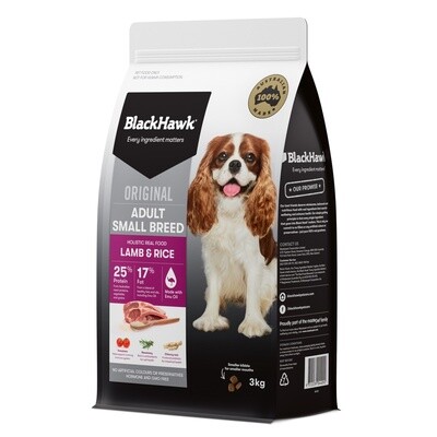 Blackhawk Original - Dog Adult Small Breed Lamb &amp; Rice, Bag Size: 3kg