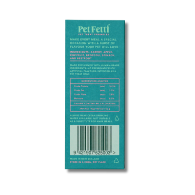 Pet Fetti Pet Treat Sprinkles - Vege