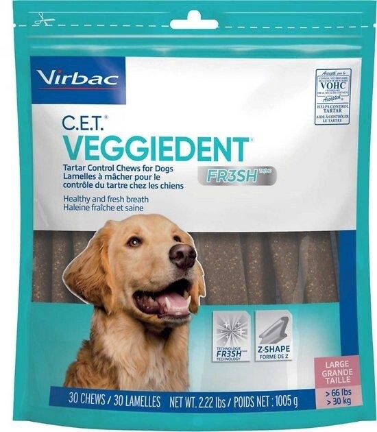 Veggiedent Fresh Dental Chews, Size: Large