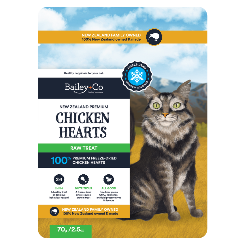 Bailey+Co Chicken Heart Cat Treats