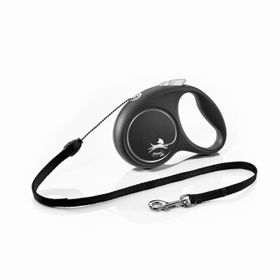 Flexi Black Design Retractable Lead Cord 5 m
