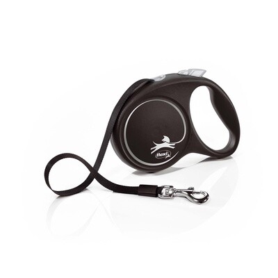 Flexi Black Design Retractable Lead 5m Tape