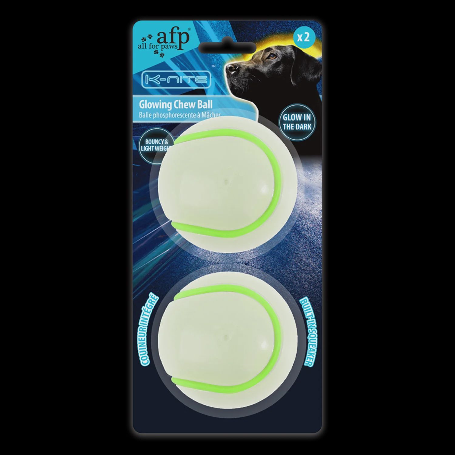 AFP K-Nite Glowing Tennis Ball 2pk