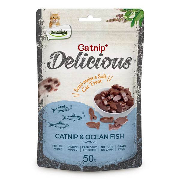 Dentalight Cat Treat Catnip &amp; Ocean Fish