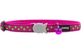 Red Dingo Cat Collar Star, Colour: Pink