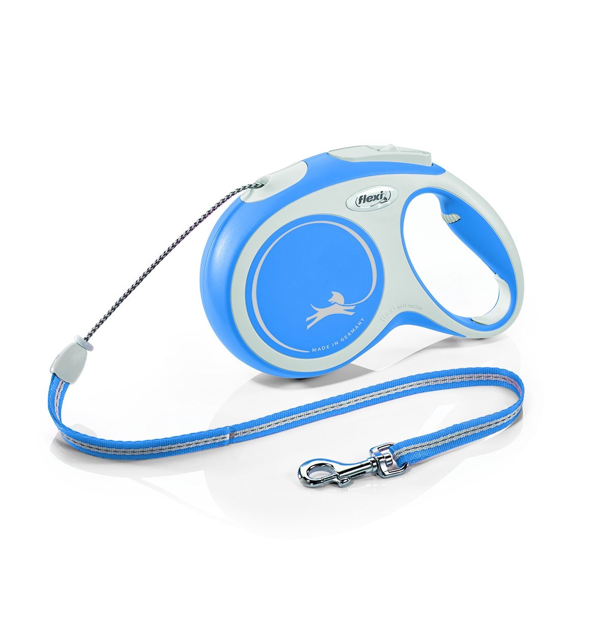 Flexi Comfort Retractable Lead 8 Meter, Colour: Grey/Blue, Size: Small