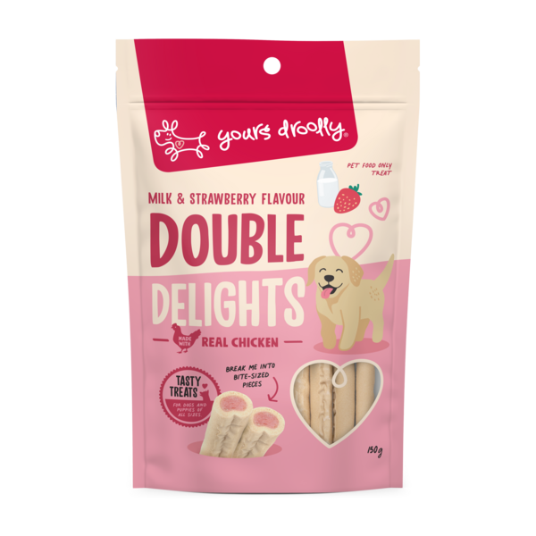 Yours Droolly Double Delights Milk &amp; Strawberry