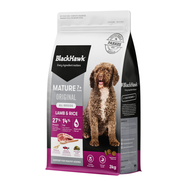 Blackhawk Original Dog Mature Lamb &amp; Rice, Bag Size: 3kg