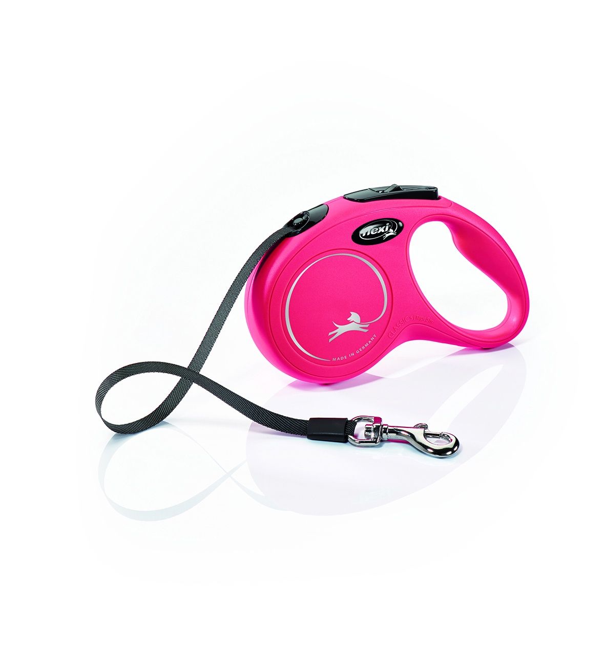 Flexi Classic Retractable Tape Lead 5m Red, Size: Small