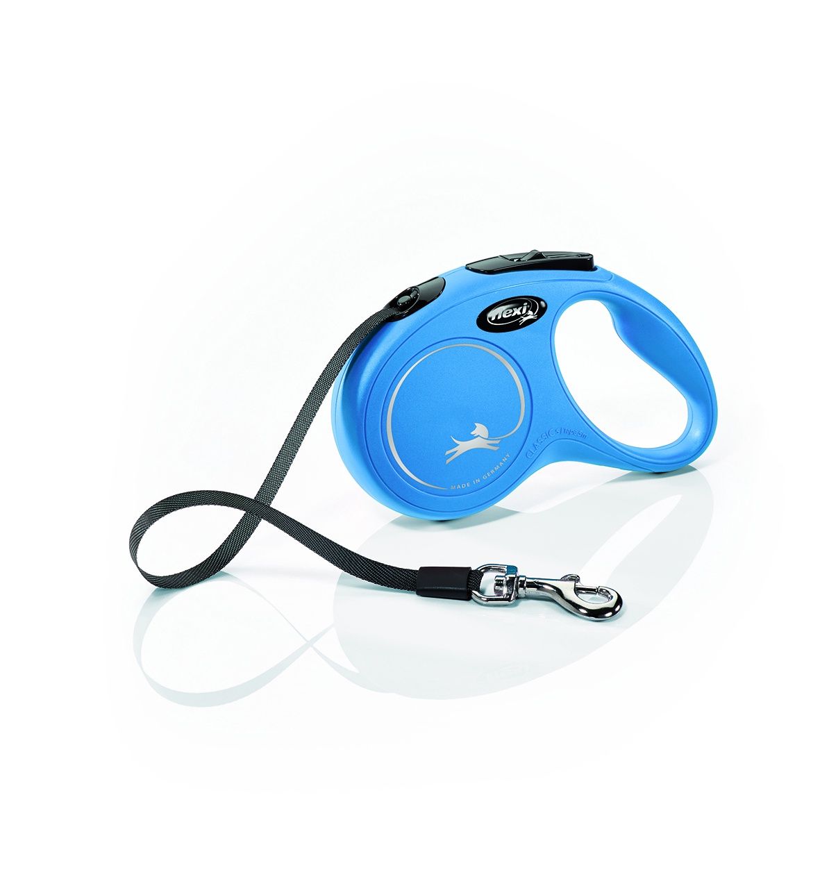 Flexi Classic Retractable Tape Lead 5m Blue, Size: Small