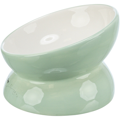 I Love My Cat Raised Cat Bowl - Sage