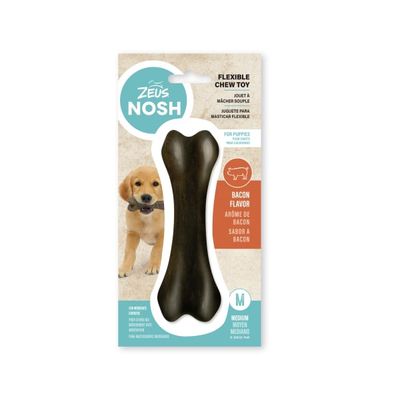Zeus Nosh Flexible Chew Bone Bacon for Puppies