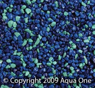 Aqua One Decorative Gravel Mixed Aqua &amp; Blue