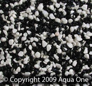 Aqua One Decorative Gravel Mixed White &amp; Black