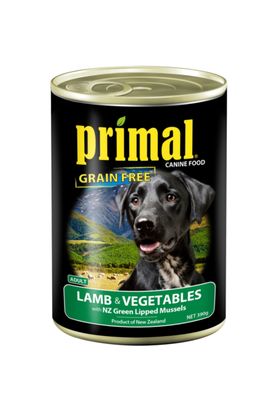 Primal Dog Food Lamb &amp; Vegetable 390g Can