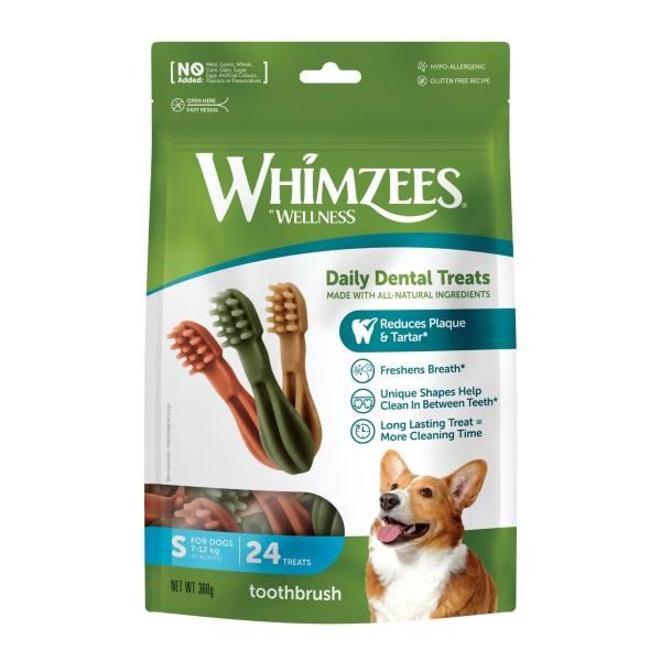 Whimzees Dental Toothbrush, Pack Size: Small 24 Pack
