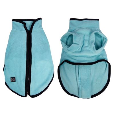 Zip Up Fleece Jumpsuit - Blue