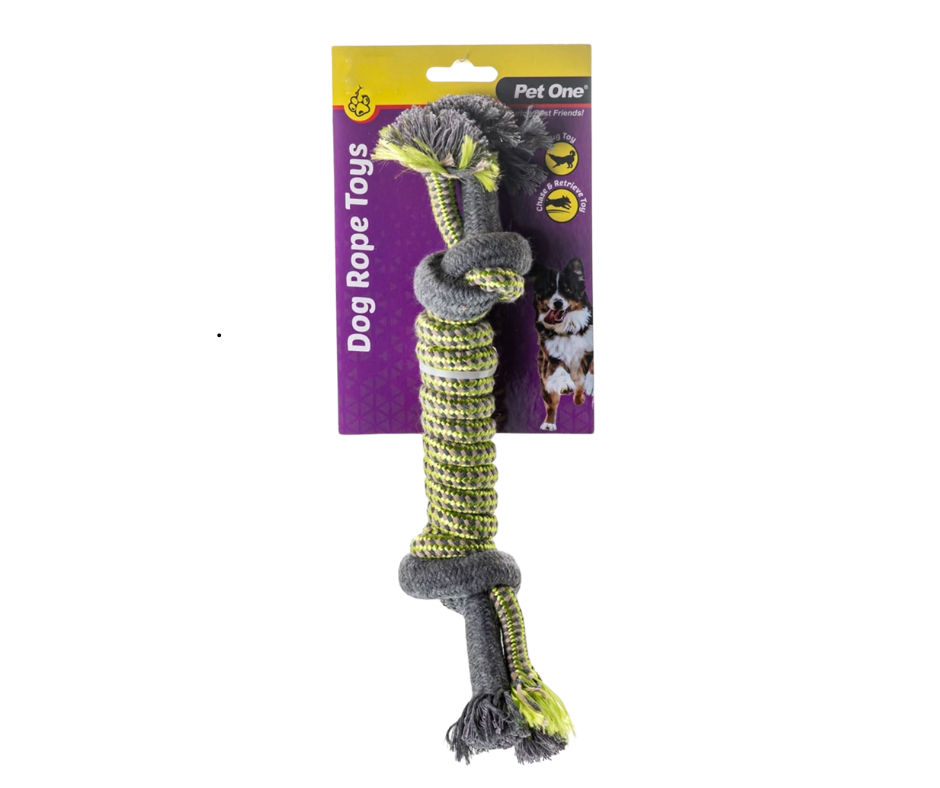 Spiral Rope Toy with 2 Knots