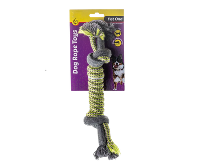 Spiral Rope Toy with 2 Knots