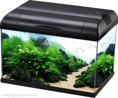 Aqua One EcoStyle 47 Rectangular Aquarium Black 38L