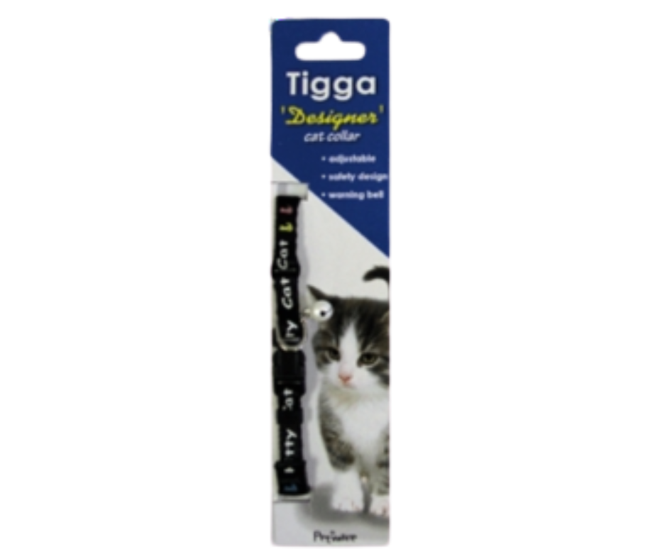 Tigga Designer Collar, Colour: Black