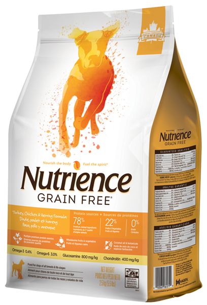 Nutrience Grain Free Dog Turkey, Chicken &amp; Herring, Bag Size: 2.5kg