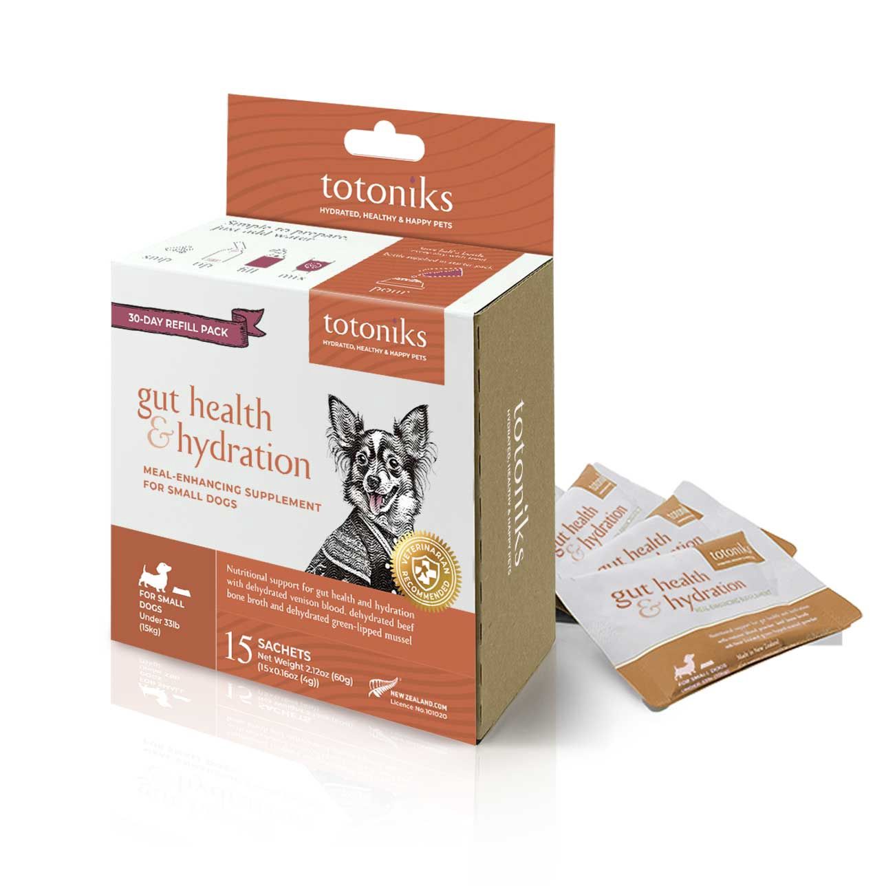Totoniks Gut Health &amp; Hydration Refill Pack, Type: Small Dogs (under 15kg)