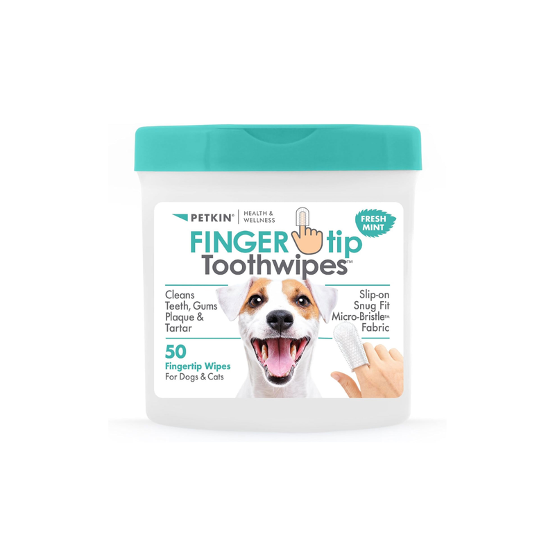 Petkin Fingertip Tooth Wipes Mint