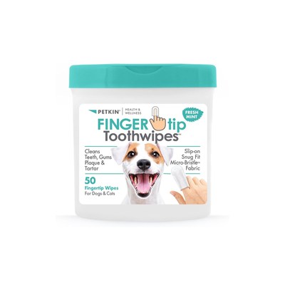 Petkin Fingertip Tooth Wipes Mint