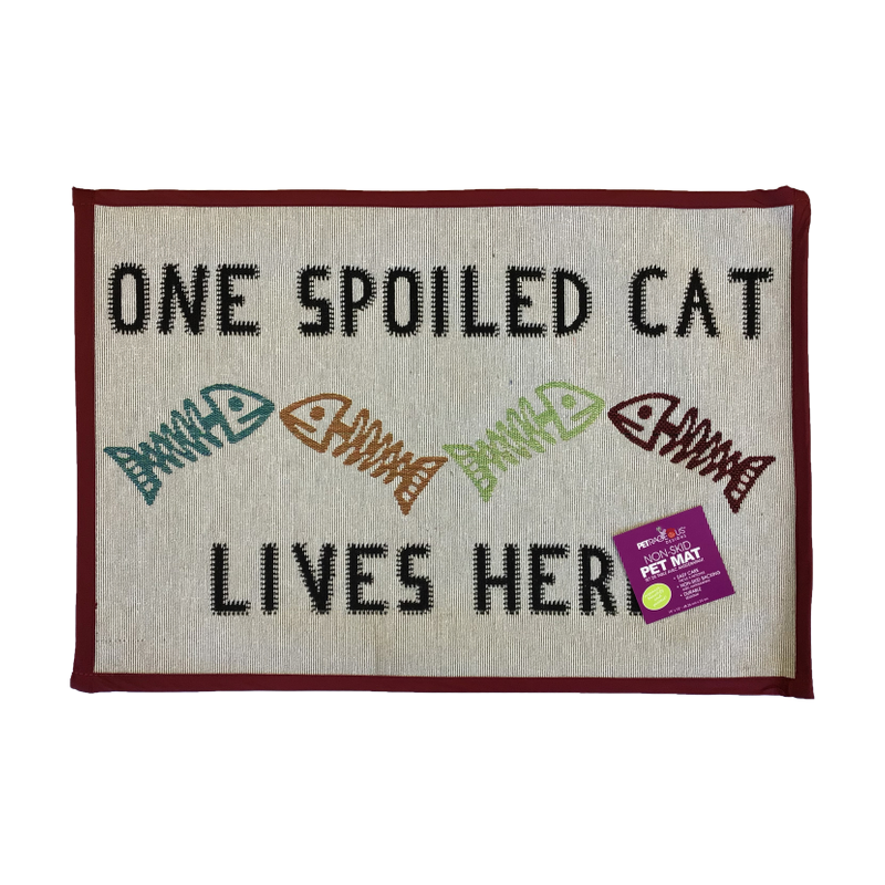 Tapestry Placemat &quot;One Spoiled Cat Lives Here&quot;
