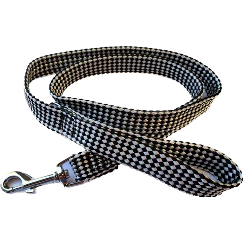 Double Nylon Webbing Lead 20mmx180cm Black &amp; White