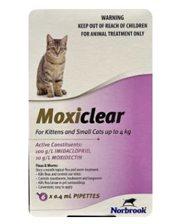 Moxiclear Cat Single Treatment, Size: Under 4kg
