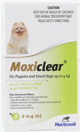 Moxiclear Dog Single Treatment, Dog Size: Up to 4kg