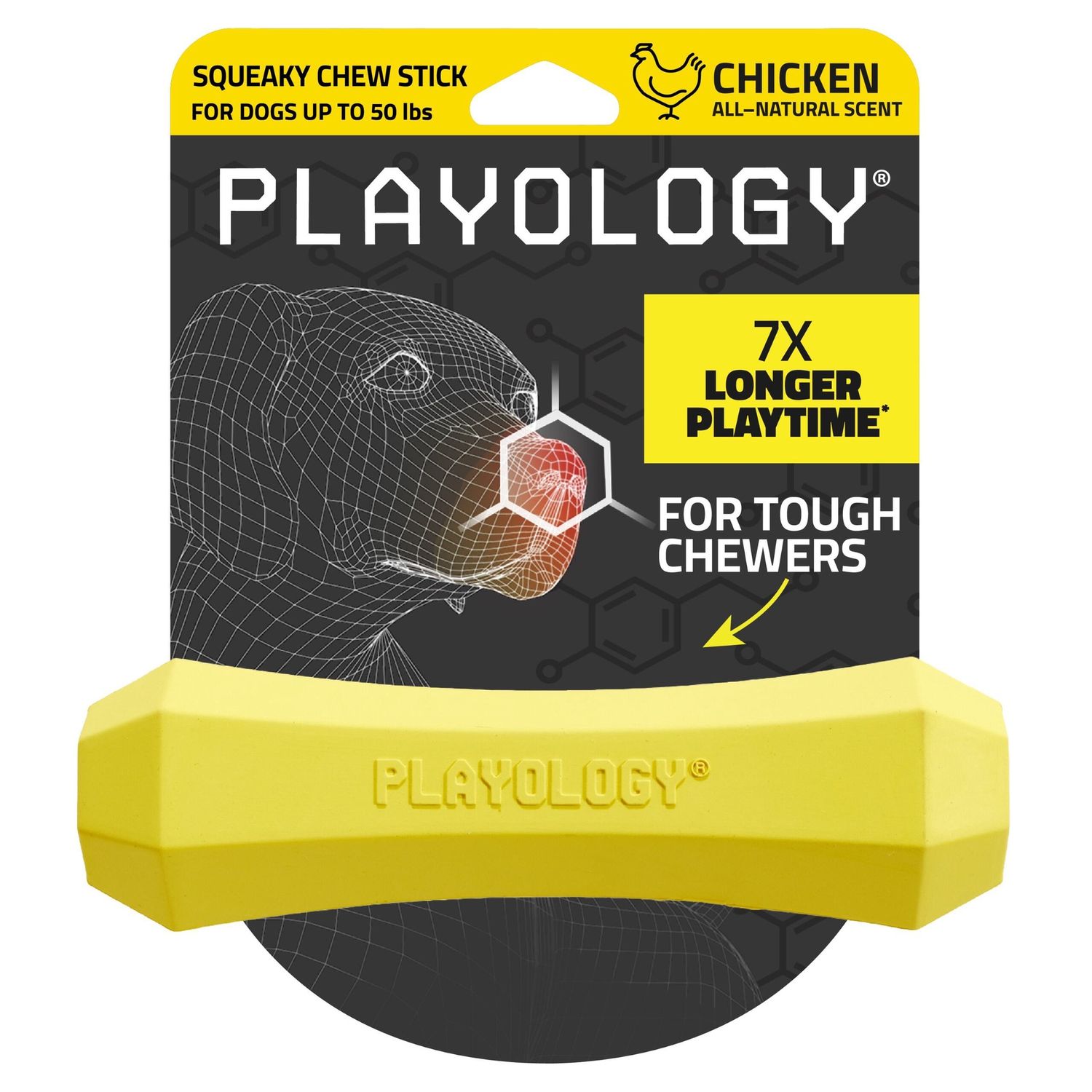 Playology Squeaky Chew Stick - Chicken