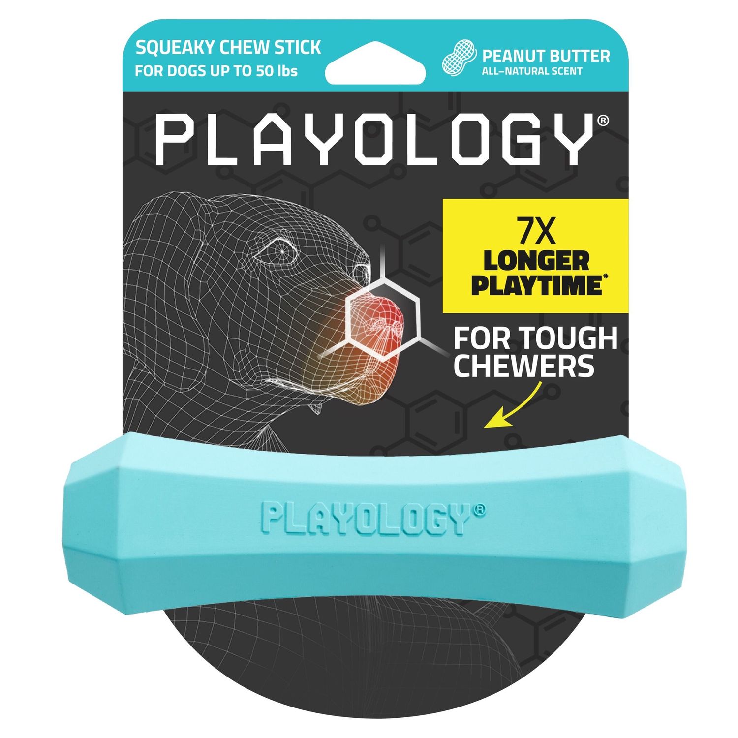 Playology Squeaky Chew Stick - Peanut Butter