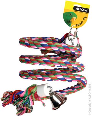 Avi One Parrot Rope Twister with Bell