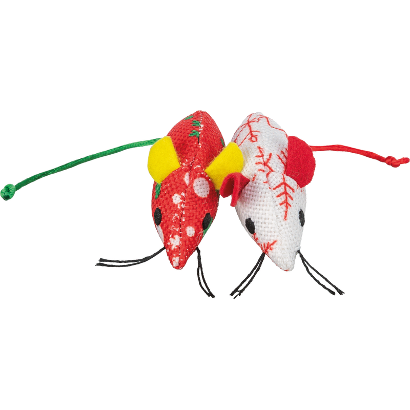 Xmas Mouse 7cm - 2pk