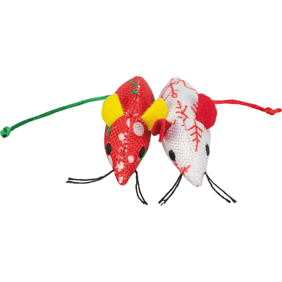Xmas Mouse 7cm - 2pk
