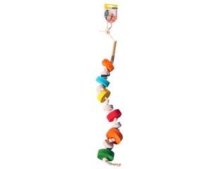 Bird Toy - Lanyard Wooden Blocks With Pumice 70cm