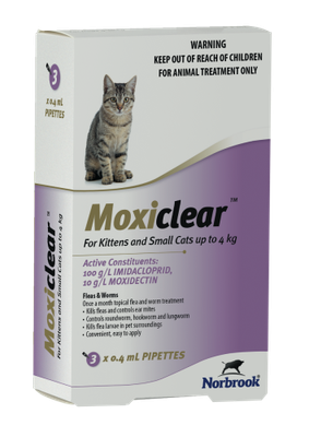 Moxiclear Cat Under 4kg / 3 Pack Moxiclear Cat Under 4kg / 3 Pack
