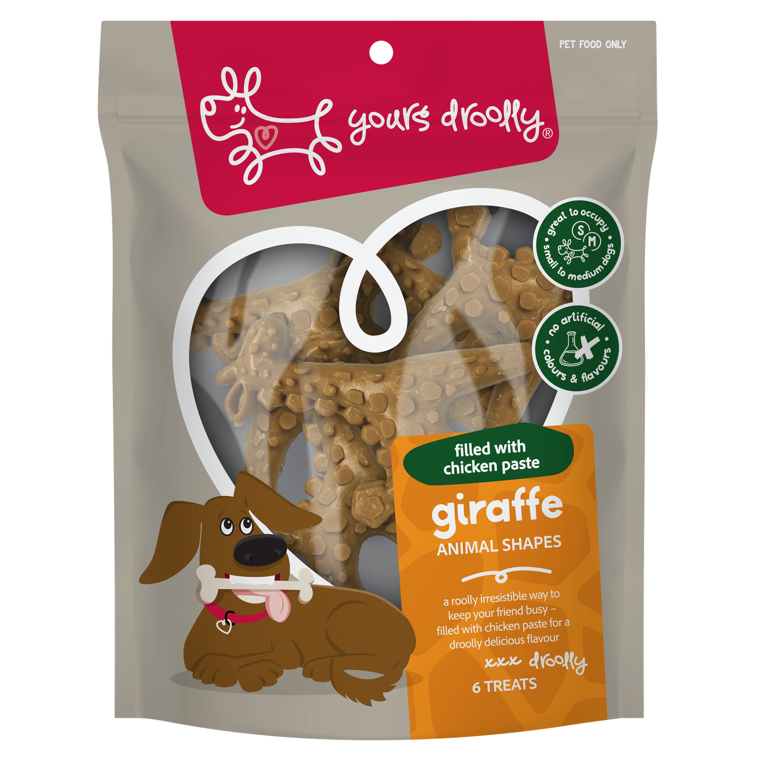 Yours Droolly Chicken Paste Filled Giraffe Shapes