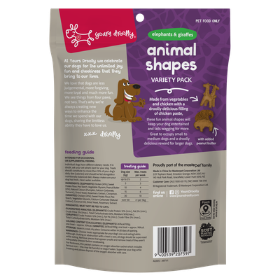 Yours Droolly Chicken Paste Filled Animal Shapes Variety