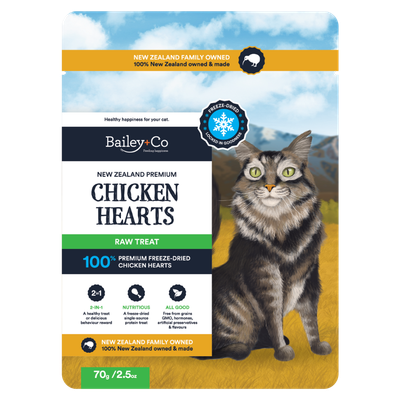 Bailey+Co Cat Treats Chicken Hearts