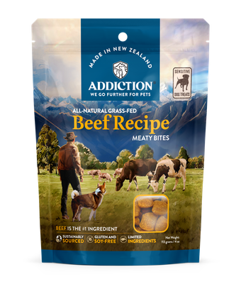 Addiction Meaty Bites Dog Treats - Beef