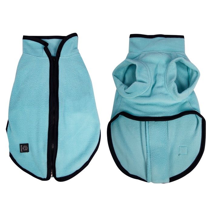 Zip Up Fleece Jumpsuit - Blue, Size: 30cm