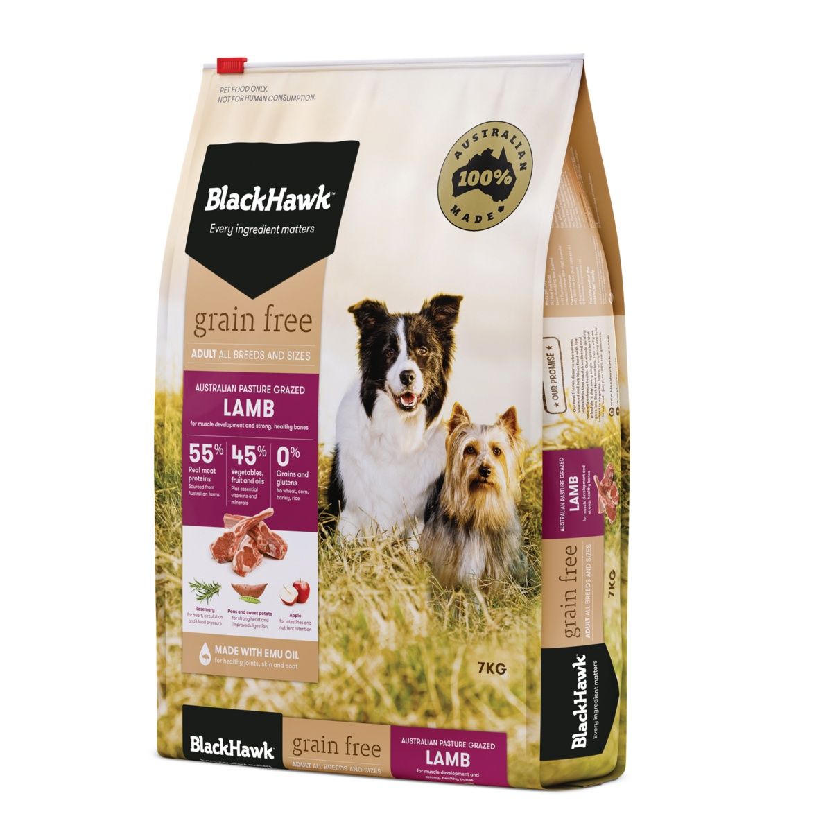 Blackhawk Grain Free - Dog Lamb, Weight: 7kg
