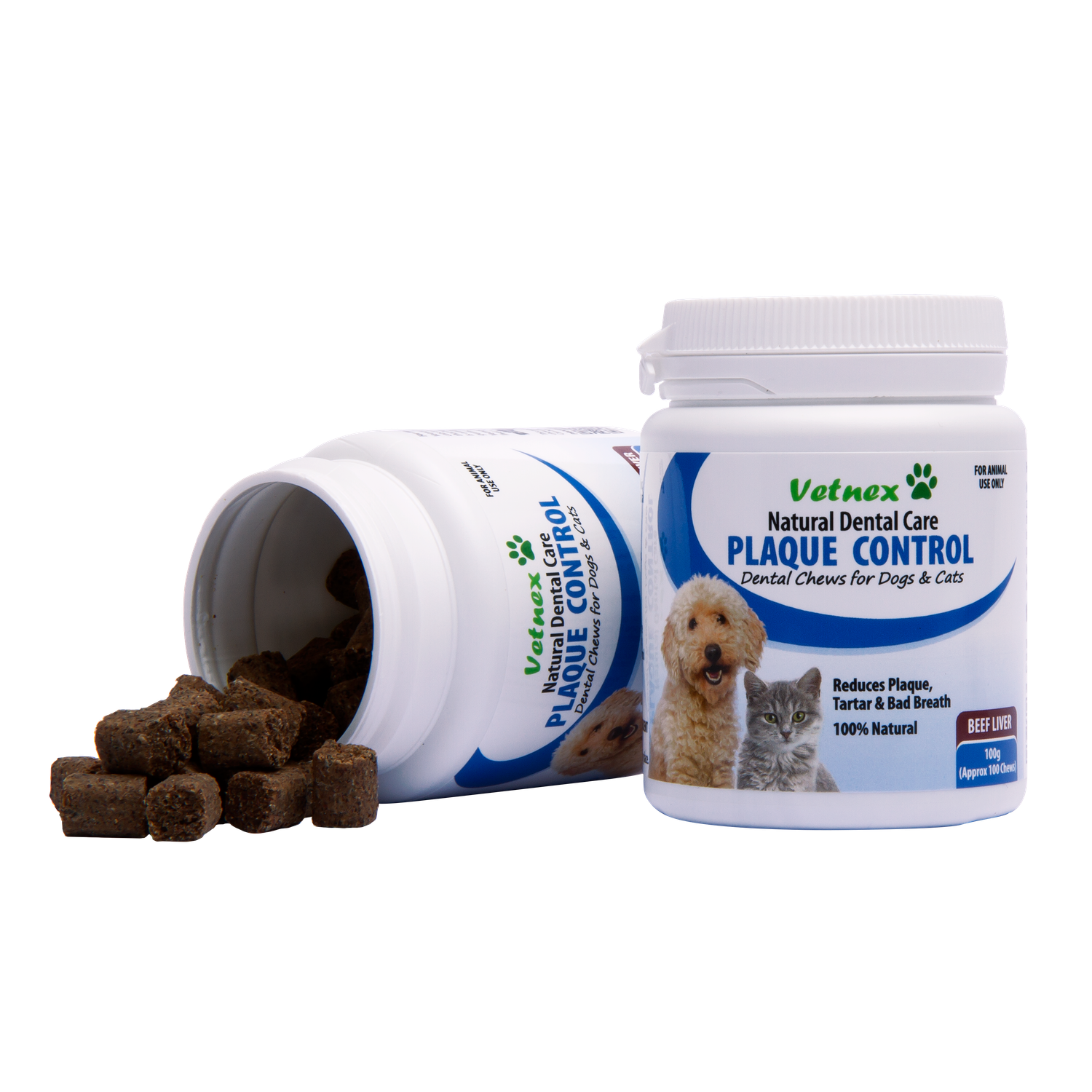 Vetnex Plaque Control Dental Chews, Flavour: Beef Liver